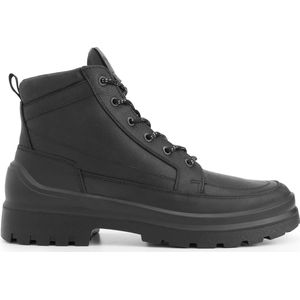 Travelin' Canmore Heren Winterboots - Waterresistent membraan - Wol gevoergd - Zwart leer