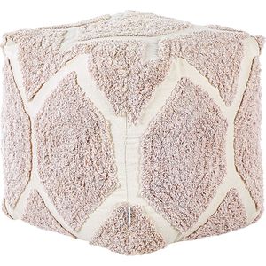 ROJHAN - Poef - Pastelroze - 40 cm - Katoen