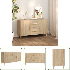 The Living Store Dressoir Buffetkast - 100 x 36 x 60 cm - Sonoma Eiken hout