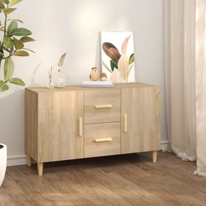 The Living Store Dressoir Buffetkast - 100 x 36 x 60 cm - Sonoma Eiken hout