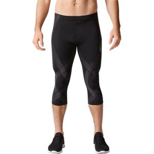 CW-X - Endurance Generator ¾ Compressiebroek - hardloopbroek – heup, rug, hamstring en knie ondersteuning - heren - Zwart - maat L