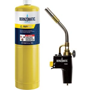 Bernzomatic Premium TS8000 gasbrander SET - keukenbrander voor ""sous vide"" - met 1 PRO MAX gasfles - Kamado - Green Egg aansteker
