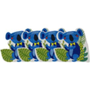 Servetten met koala print - Blauw / Multicolor - Papier - 16 x 16 cm - 16 Stuks  - 2-laags - Servet - Servetten - Doekje - Feest - Feestdecoratie