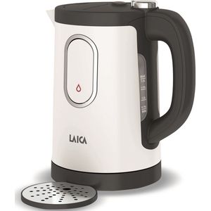 Laica DualFlo - 1,5 liter waterkoker wit - met 'one cup' heetwaterdispenser - energiezuinige, design waterkoker