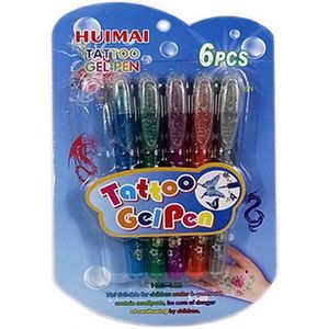 Basic Tattoo Gelpennen 6 Stuks