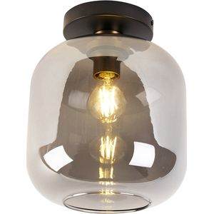 QAZQA zuzanna - Design Dimbare LED Smart Plafondlamp incl. wifi met Dimmer - 1 lichts - Ø 25 cm - Zwart Goud - Woonkamer | Slaapkamer | Keuken