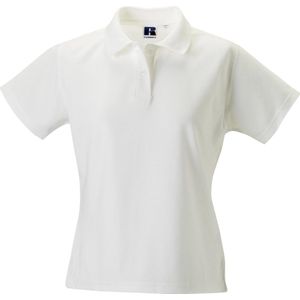 Russell Europa Vrouwen/dames Ultieme Klassieke Katoenen Korte Mouwen Poloshirt (Wit)