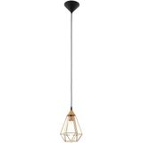 EGLO Tarbes Hanglamp - E27 - Ø 17,5 cm - Zwart/Koper