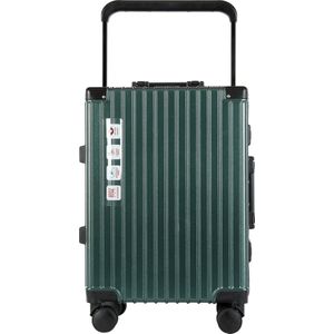 A To Z Traveller Cabilux - Handbagage 55cm - Luxe Aluminium - 35L - Donker groen - TSA Slot