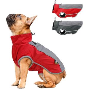 AxSpeed Hondenkleding voor herfst en winter, warm, gewatteerd, waterdichte jas