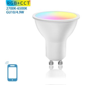 Slimme LED Spot - GU10 - Dimbaar - RGB + CCT - 4.9W - Smart Wi-Fi