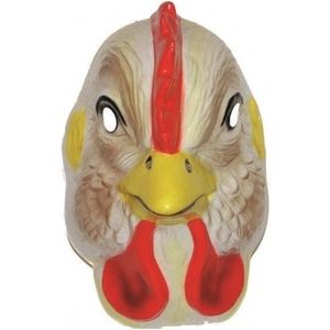 Plastic kip/kippen dieren verkleed masker voor volwassenen