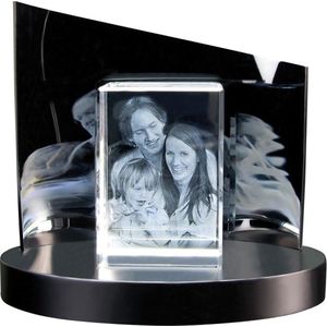 3D Foto in glas Afm: 90 x 130 x 75 mm incl. fraaie, design lichtsokkel * AANBIEDING *
