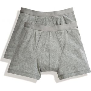 Fruit of the Loom classic boxer heren ondergoed katoen grijs 6-pack Maat XL - Ondergoed voor heren
