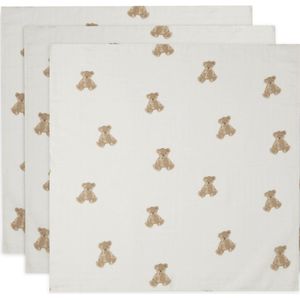 Jollein Hydrofiele Doek Small 70x70cm Teddy Bear - 3 Stuks