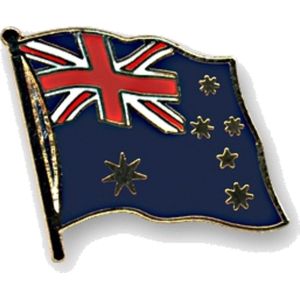 4x stuks supporters pin/broche/speldje vlag Australie 20 mm - Landen feestartikelen