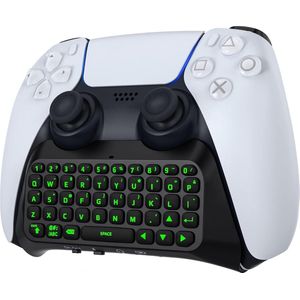 Equivera Geschikt voor PS5 Toetsenbord - Groen LED - Zwart - Gaming Keyboard - PS5 Keyboard - Geschikt voor PS5 Accessoires