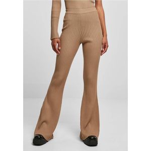 Urban Classics - Flared Rib Knit Legging - S - Beige