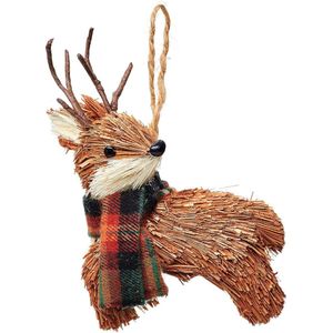 Twee Mooie Hertjes Kersthangers van Sass & Belle - Hert kerstboomdecoratie geborsteld materiaal
