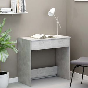 vidaXL Bureau 80x40x75 cm - Betongrijs Kantoormeubilair - Bureau Grijs - Houten Bureau - Compact Bureau - Studentenburea