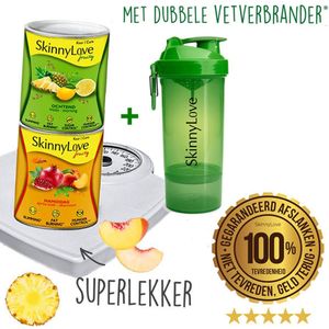 Skinnylove Fruity Voordeelkuur + Shaker - Snel Gewichtsverlies, Fatburner, Afvallen - 100% Natuurlijk Afslanken