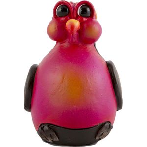 Comix Cartoon - pinguin - vogel - beeld - Pipino - roze - uniek handgeschilderd - massief beeld