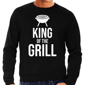 King of the grill bbq / barbecue sweater zwart - cadeau trui voor heren - verjaardag/Vaderdag kado XXL