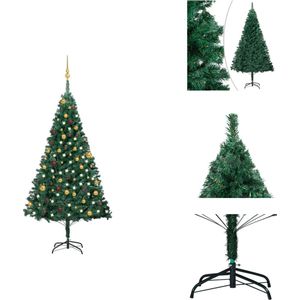 vidaXL Kunstkerstboom Luxe - 180 cm - Incl - LED-verlichting - Decoratieve kerstboom