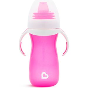 Munchkin Gentle Overgangsbeker - Transition Cup - Anti-lek Beker voor Baby's – Vanaf 9 Maanden - 296ml – Roze
