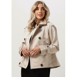 My Essential Wardrobe Miramw Short Trenchcoat Jassen Dames - Zomerjas - Zand - Maat XL