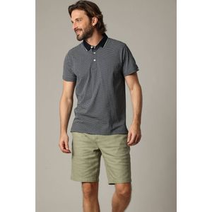 DEELUXE Geometrisch poloshirt met korte mouwen van 100% katoen voor heren M