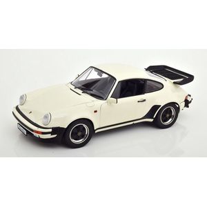 Porsche 911 (930) Turbo 1987 Wit 1-12 Schuco ( Metaal )