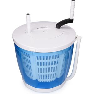 Navaris 2-in-1 mini wasmachine en centrifuge - Draagbare, niet-elektrische wasmachine/droger voor kamperen - Campingwasmachine tot 1 kilo