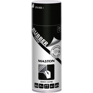 Maston Rubbercomp spray - Zijdeglans - Zwart - rubber coating - 400 ml