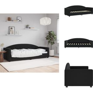 vidaXL Slaapbank - Slaapbanken - Bankbed - Logeerbed - Slaapbank 80x200 cm fluweel zwart
