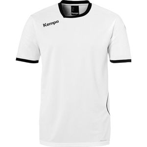 Kempa Curve Sportshirt - Maat 140  - Unisex - wit/zwart