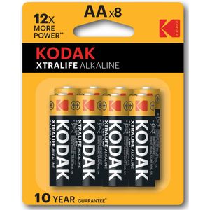 KODAK XTRALIFE ALK Alkaline AA 8 Pack