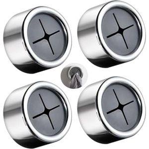 Set van 4 Zelfklevende Theedoekhouders - Ronde Handdoekhaken
