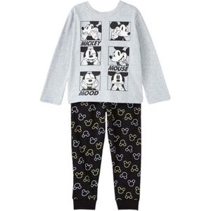 Mickey Mouse pyjama - maat 110 - Mickey Mouse pyama - grijs met zwart