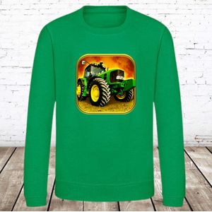 Kinder trui John Deere groen -Awdis-86/92-Trui jongens