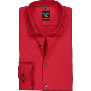 OLYMP No. Six super slim fit overhemd - rood - Strijkvriendelijk - Boordmaat: 42