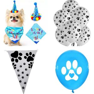 17-delige honden verjaardag set It's My Birthday blauw - hond - verjaardag - huisdier - honden verjaardag