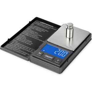 Imtex  mini Precisie weegschaal - Zakjuwelenschaal - 500g/0.01g -  LCD - Inclusief 2 * AAA Batterijen - Zwart