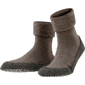 FALKE Cosyshoe antislip noppen merinowol huissokken pantoffels heren bruin - Maat 43-44