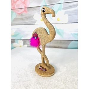 Kurkplaat, dubbelzijdig, flamingo-design, prikbord, kurkbord, voor kinderen en volwassenen, voor schrijf- en kaptafel/cadeau/flamingo