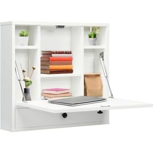 Inklapbare Bureau - Wandbureau Inklapbaar - Wandbureau - Bureau Muur - Wit