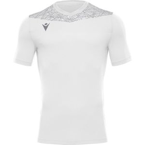 Macron Nash Shirt Korte Mouw Kinderen - Wit / Zilver | Maat: 9-10 Y