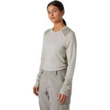Helly Hansen Lifa Merino Midweight Crew Lange Mouwen Basislaag Grijs L Vrouw