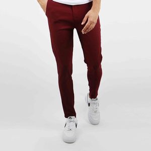 Bordeaux Rode Chino Heren