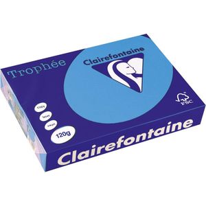 Clairefontaine Trophée Intens, gekleurd papier, A4, 120 g, 250 vel, koningsblauw